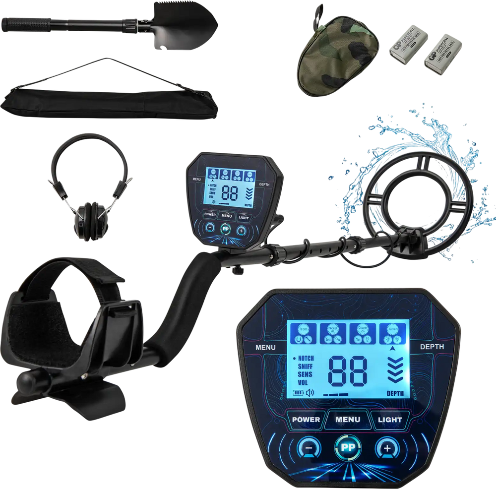 Metal Detector with Backlit LCD Display and Advanced DSP Chip