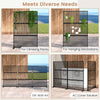 Set of 2 metal privacy screens with mesh surface, ideal for climbing plants and outdoor AC cover solutions.