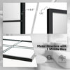 Close-up of the 3-layered decorative wall mirror with a rustproof black metal frame and reinforced structure for.