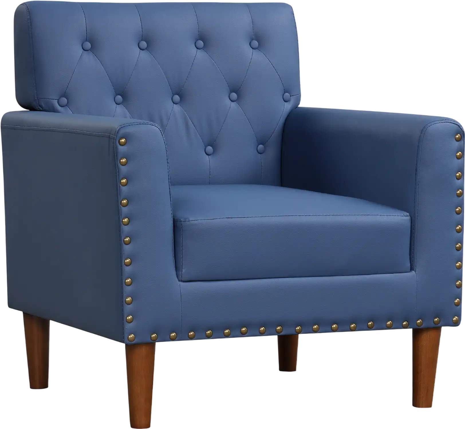 Costway Mid Century Modern Button Tufted Accent Chair w/ Rivets 31664515 New