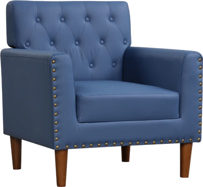 Costway Mid Century Modern Button Tufted Accent Chair w/ Rivets 31664515 New