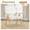 Mid Century Modern accent chair with rubber wood frame, padded armrests, and ergonomic design for living room comfort.