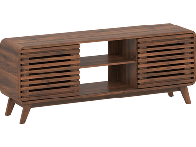 Costway Mid Century Modern TV Stand Entertainment Center Sliding Doors 57710240 New