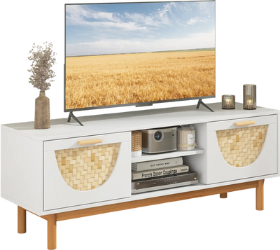 Costway Mid Century Modern TV Stand Entertainment Center for 55