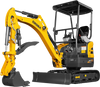 Mini Compact Excavator Kubota D902 Engine,  89" Max. Digging Depth, 1.7 Ton, 4145 LBS Operating Weight,  MEC17
