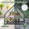 Mini greenhouse with waterproof surface and metal frame, ideal for indoor and outdoor plant protection.