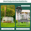 Mini greenhouse with roll-up zipper door, 2-in-1 design for ground or raised bed use, sturdy powder-coated frame.