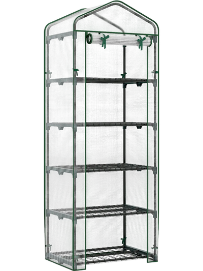 Costway Portable 5-Tier Mini Greenhouse Plant Grow House 44336130 New