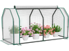 Mini greenhouse with roll-up zipper door, 47.5 x 21.5 x 24 inches, featuring a sturdy metal frame and PE cover for.