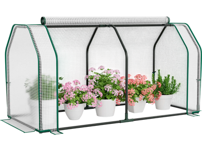 Costway Outdoor Portable Mini Greenhouse PE Cover Zippered Door Vegetables 32718964 New