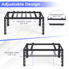 Adjustable Mini Split Ground Stand for ductless AC units, featuring a sturdy black metal frame and customizable height.
