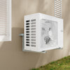 Mini split wall mounting bracket for 12000-24000 BTU AC, showcasing its off-ground design and anti-vibration dampers.