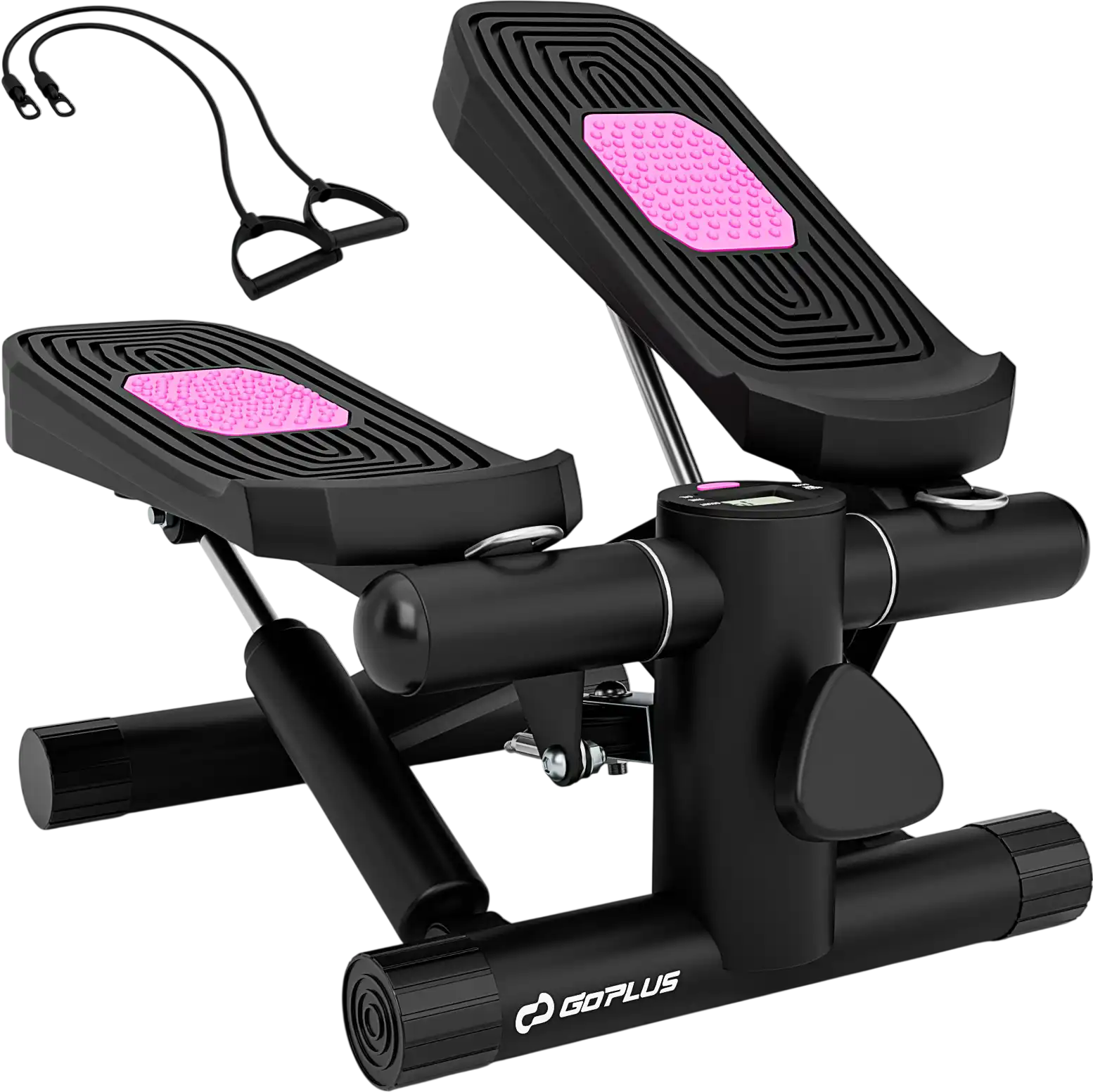 Costway Mini Stepper w/ Resistance Bands Adjustable Height Home Exercise 154892736 New
