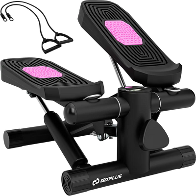 Costway Mini Stepper w/ Resistance Bands Adjustable Height Home Exercise 154892736 New