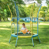 Mini Trampoline for Kids with Safety Enclosure Net and Foam Handles-Yellow - Gallery View 1 of 13