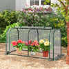 Mini Tunnel Greenhouse with Roll-up Zipper Door-White - Gallery View 1 of 8
