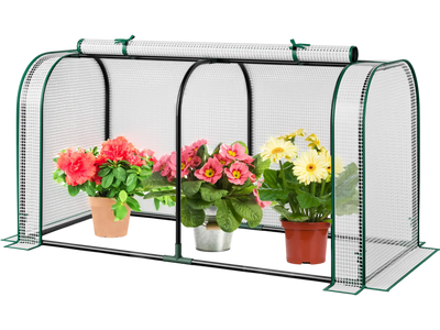 Costway Mini Tunnel Greenhouse Roll-up Zipper Door 782945163 New