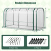 Mini tunnel greenhouse with roll-up zipper door, PE cover, rustproof metal frame, dimensions 40" x 22" x 24".