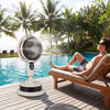 Misting Pedestal Fan Air Circulator with 90° Auto Oscillation Floor Standing Fan with 8 Speeds-White - Gallery View 1 of 11