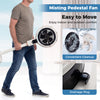 Misting Pedestal Fan Air Circulator with 90° Auto Oscillation Floor Standing Fan with 8 Speeds - Gallery View 6 of 11
