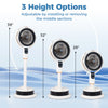 Misting Pedestal Fan Air Circulator with 90° Auto Oscillation Floor Standing Fan with 8 Speeds - Gallery View 10 of 11
