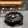 Mobile automotive tool creeper in black with 4 compartments and 360° swivel casters for easy mobility in workshops.