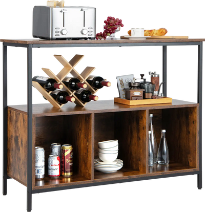Costway Modern Kitchen Buffet Sideboard Cabinet 3 Compartments 25497681 New