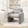 Modern Accent Chair with Waist Pillow and Armrests for Living Room Bedroom-Gray - Gallery View 1 of 9