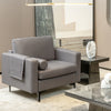 Modern Single Sofa with Cushion Bolster and Side Storage Pocket - Gallery View 1 of 10