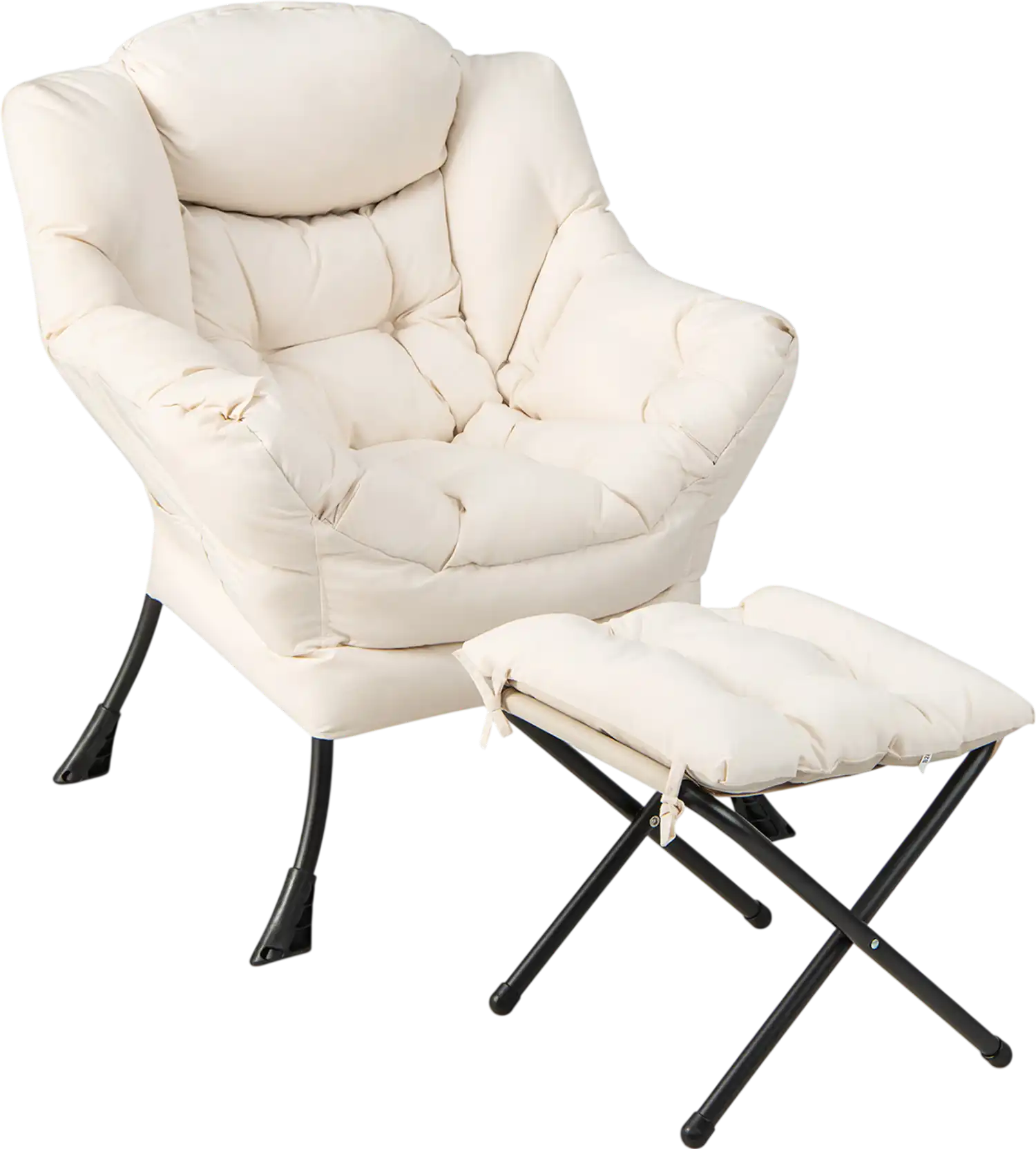 Costway Modern Accent Sofa Chair Folding Footrest Side Pocket 46278935 New