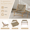 Modern armless lounge chair with a nylon woven backrest, 115° inclined backrest, perfect for relaxing in any room.