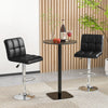 Modern Bat Stools Set of 2 with Back and Heavy-duty Metal Base and Footrest-Black - Gallery View 1 of 9