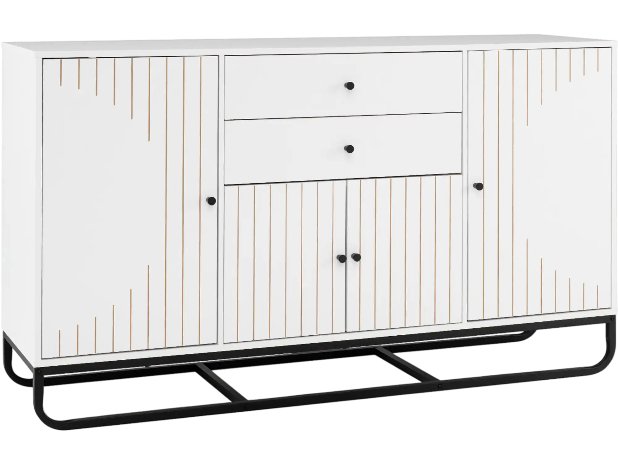 Costway Modern Buffet Sideboard Cabinet 2 Drawers Adjustable Shelves 52708301 New