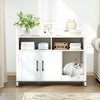 Hidden Cat Washroom with Double Doors and Scratch Cardboard-Off White - Gallery View 1 of 11