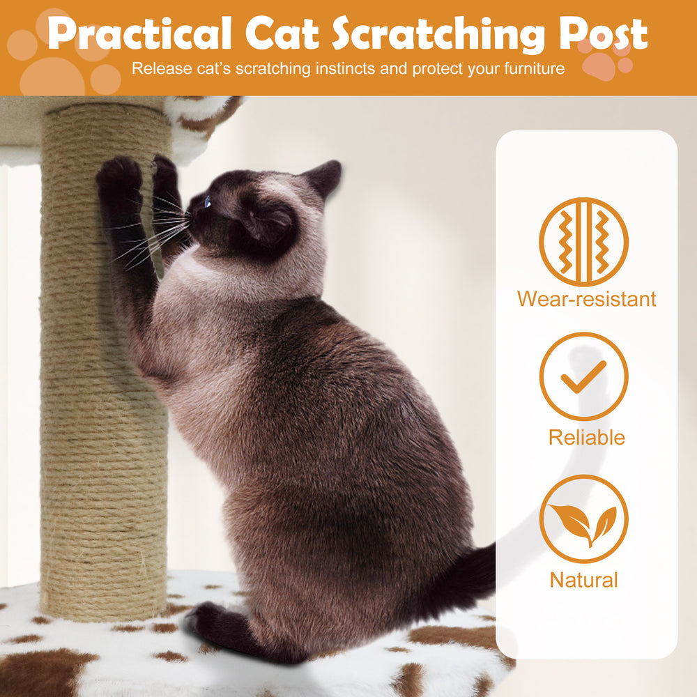 Cat scratching post made of natural jute, wear-resistant, ideal for satisfying scratching instincts and protecting.