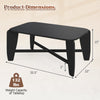 Rectangular black modern coffee table with rubber wood cross-leg base, offering ample storage and stylish design for any room.