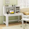 Modern Computer Desk with Hutch and Storage Shelves-White - Gallery View 1 of 10