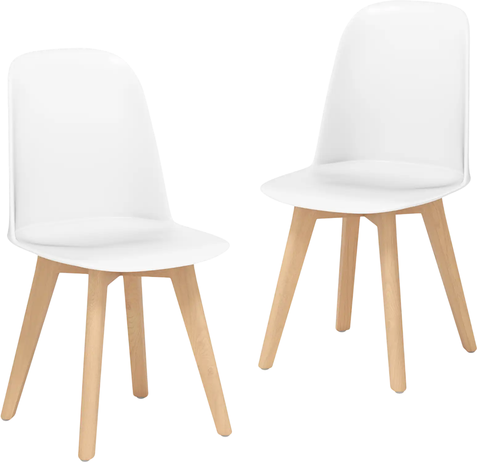 Costway Modern Dining Chairs Set of 2 Beech Wood Legs Tilt Backrest 54997048 New