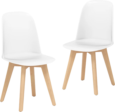 Costway Modern Dining Chairs Set of 2 Beech Wood Legs Tilt Backrest 54997048 New