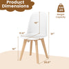 Modern dining chair dimensions with solid beech wood legs, ergonomic tilt backrest, and 330 lbs weight capacity.