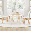 Modern dining chair set featuring solid beech wood legs and ergonomic tilt backrests, ideal for contemporary living.