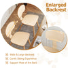Modern dining chair set of 2 featuring an enlarged ergonomic backrest for comfort and a natural wood finish, ideal for.