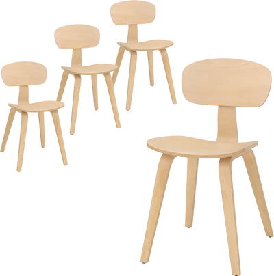 Costway Modern Dining Chairs Set of 4 Wide Seat 55217008 New