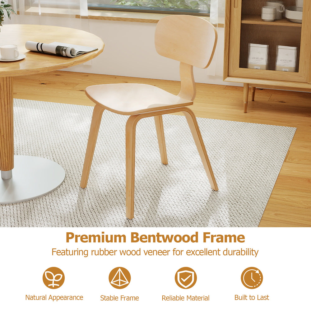 Natural rubber wood dining chair with ergonomic backrest, sturdy legs, and a wide seat for comfort in any space.