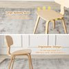 Single Modern Dining Chair with wide rubber wood veneer seat, ergonomic design for comfort, ideal for dining rooms.