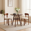 Modern dining chairs set of 2 with solid rubber wood legs, featuring cozy sponge padded seats and curved backrests.