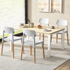 Modern Dining Side Chairs Set of 4 with Ergonomic Backrest for Dining Room-White - Gallery View 1 of 10