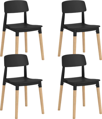 Costway Modern Dining Side Chairs Set of 4 Ergonomic Backrest 82457163 New