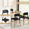 Set of 4 modern dining side chairs with ergonomic backrest and spacious seat, featuring sturdy beech legs for dining.