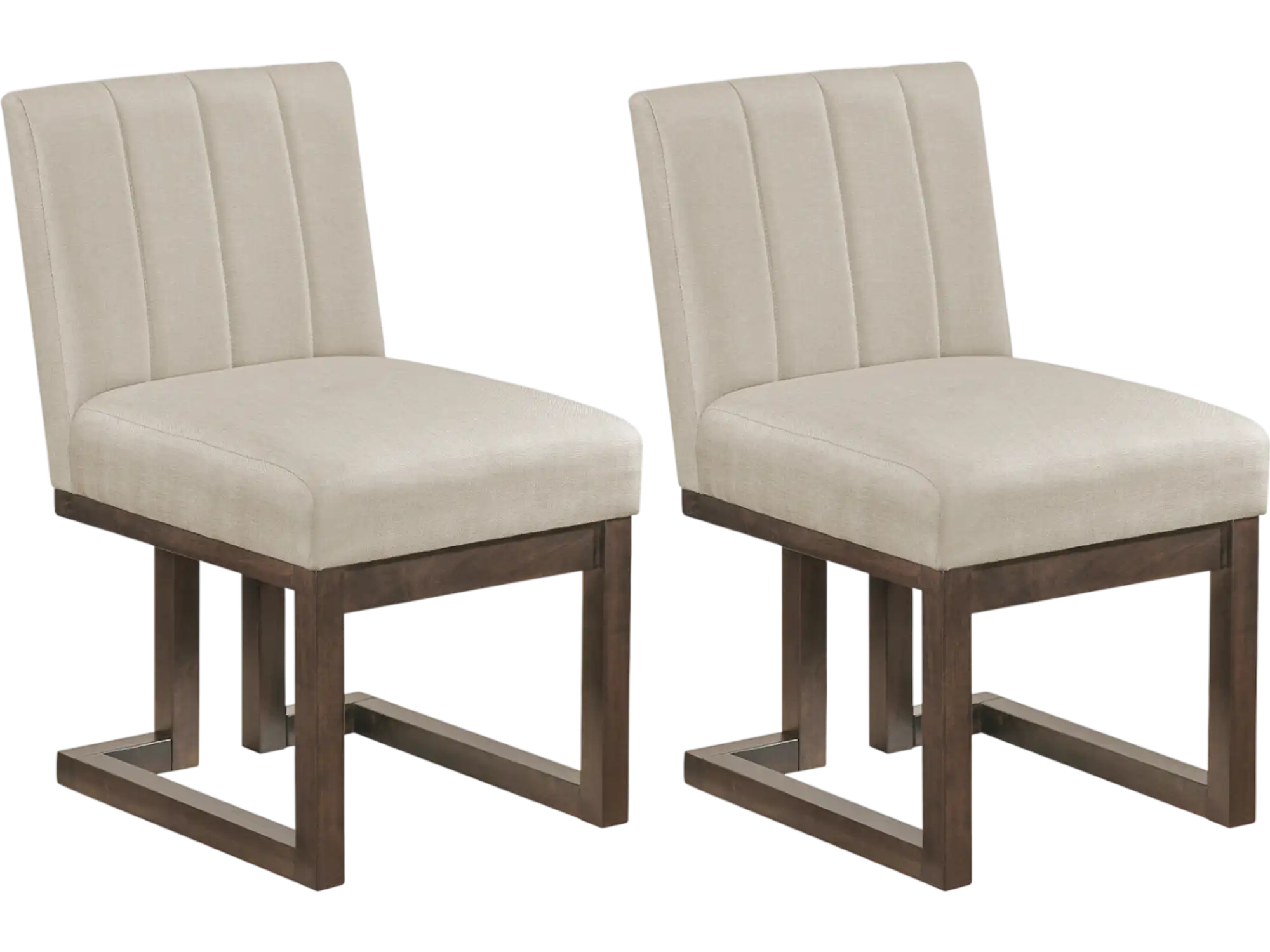 Costway Modern Farmhouse Fabric Dining Chairs Set of 2 5.5